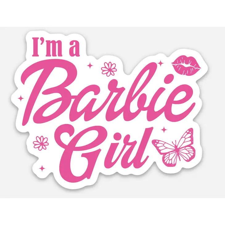 I m a Barbie Girl Vinyl Sticker In Pursuit Mobile Boutique Apparel Accessories Gifts Saint John New Brunswick