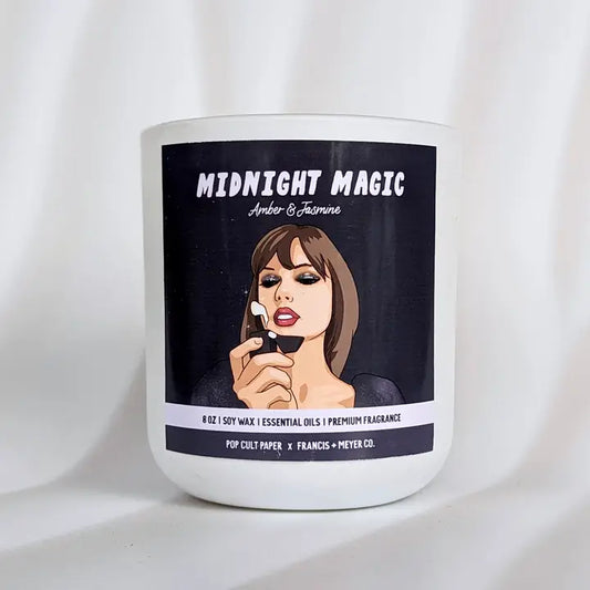 "Midnight Magic" Amber & Jasmine Scent - 8oz Soy Wax Candle