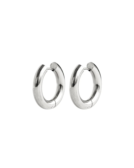 HUGO | SILVER CHUNKY HOOP EARRINGS