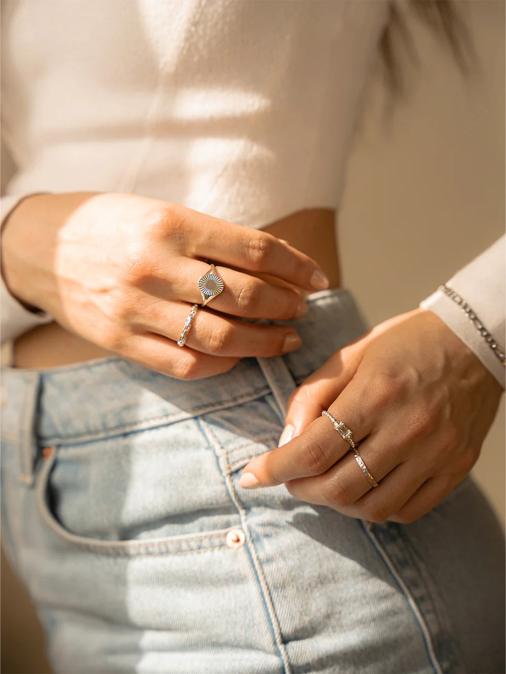 LINK | STERLING SILVER FIXED CHAIN RING