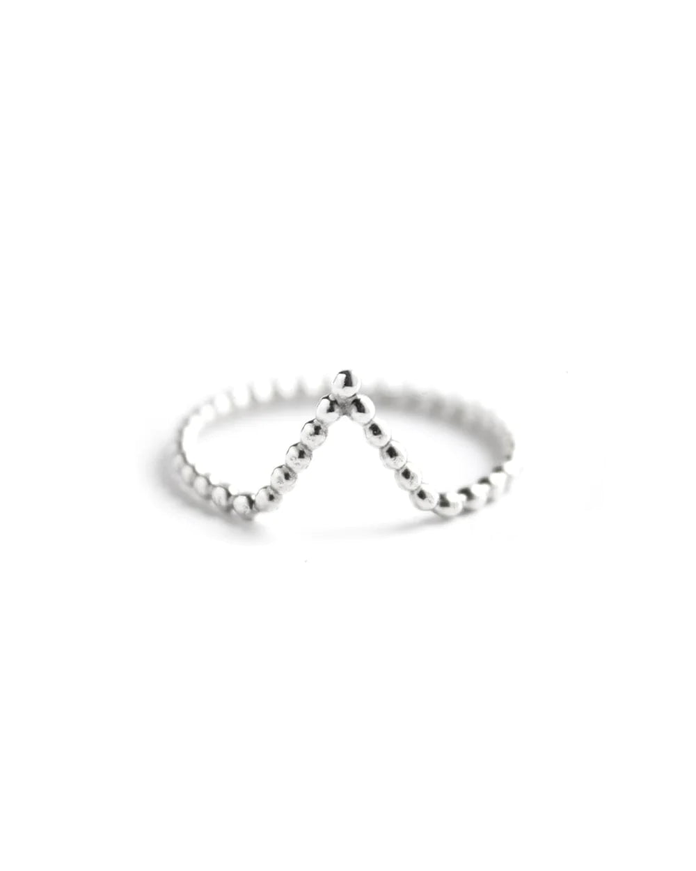 PEAK | STERLING SILVER BEADED V RING