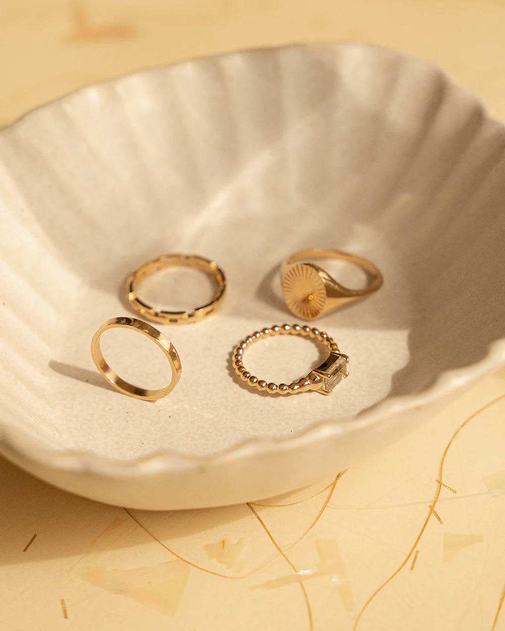 MARTEL | GOLD VERMEIL HAMMERED RING