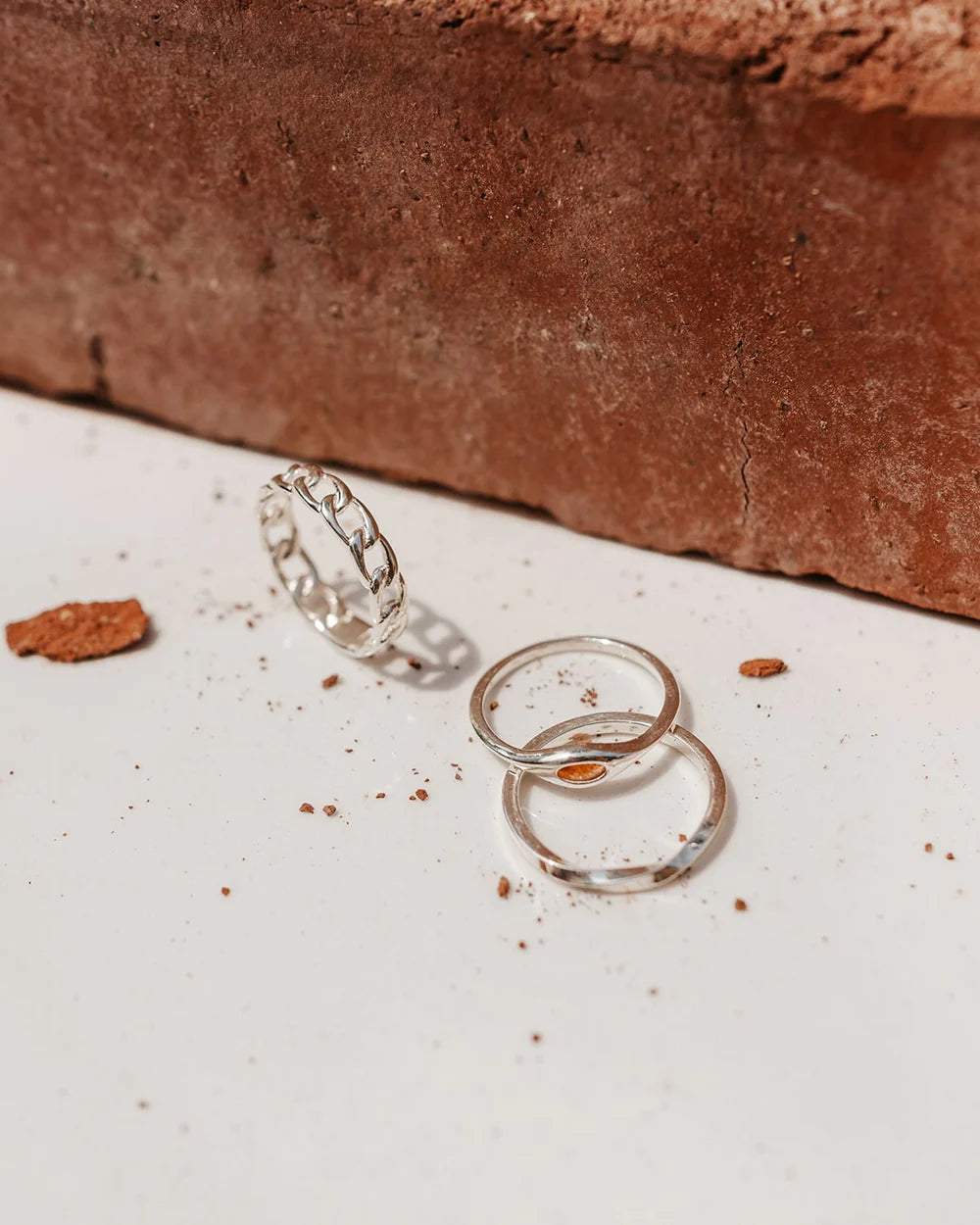 SHANE | STERLING SILVER LINK CHAIN RING