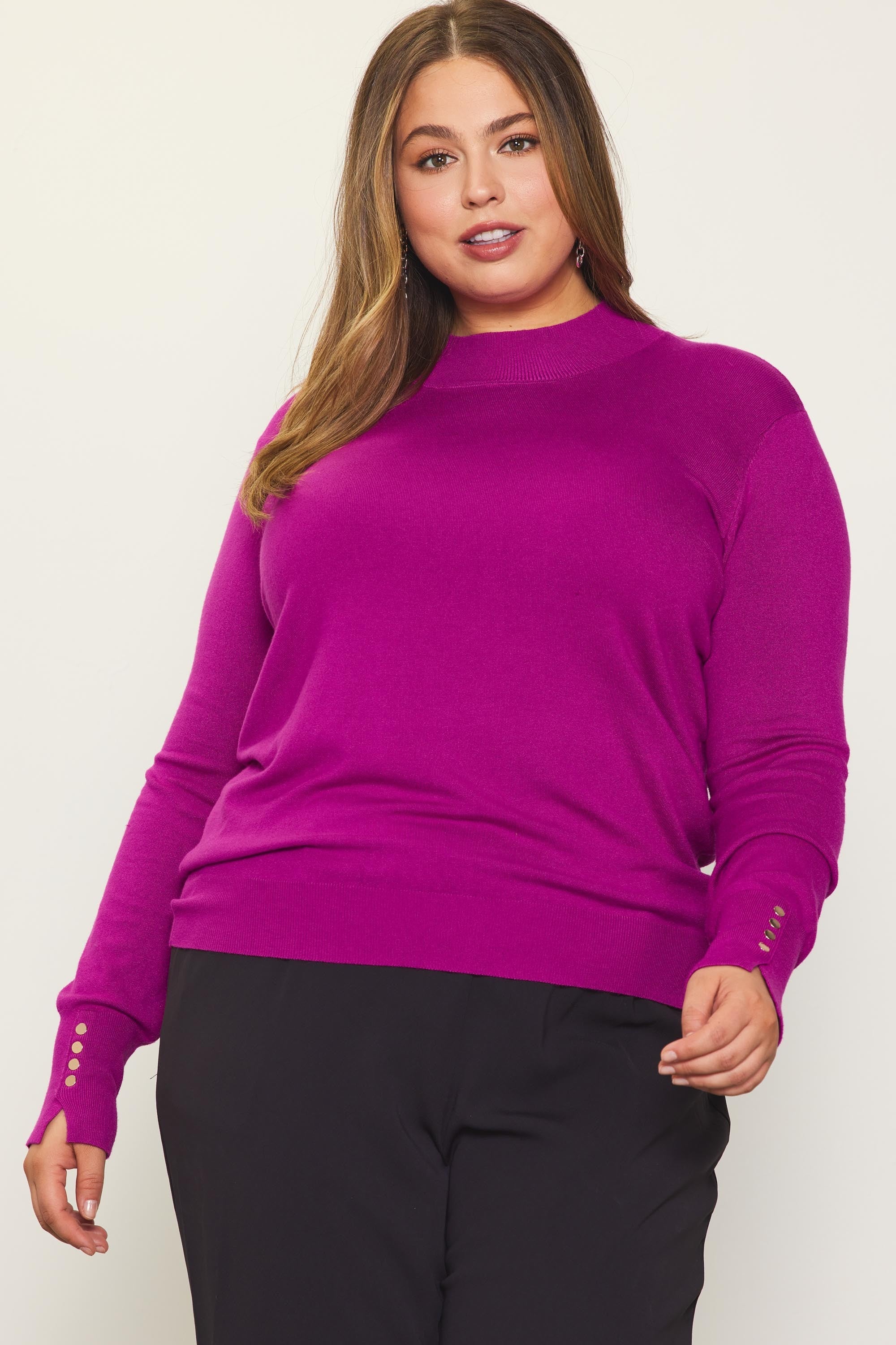 Plus size mock neck sweater best sale