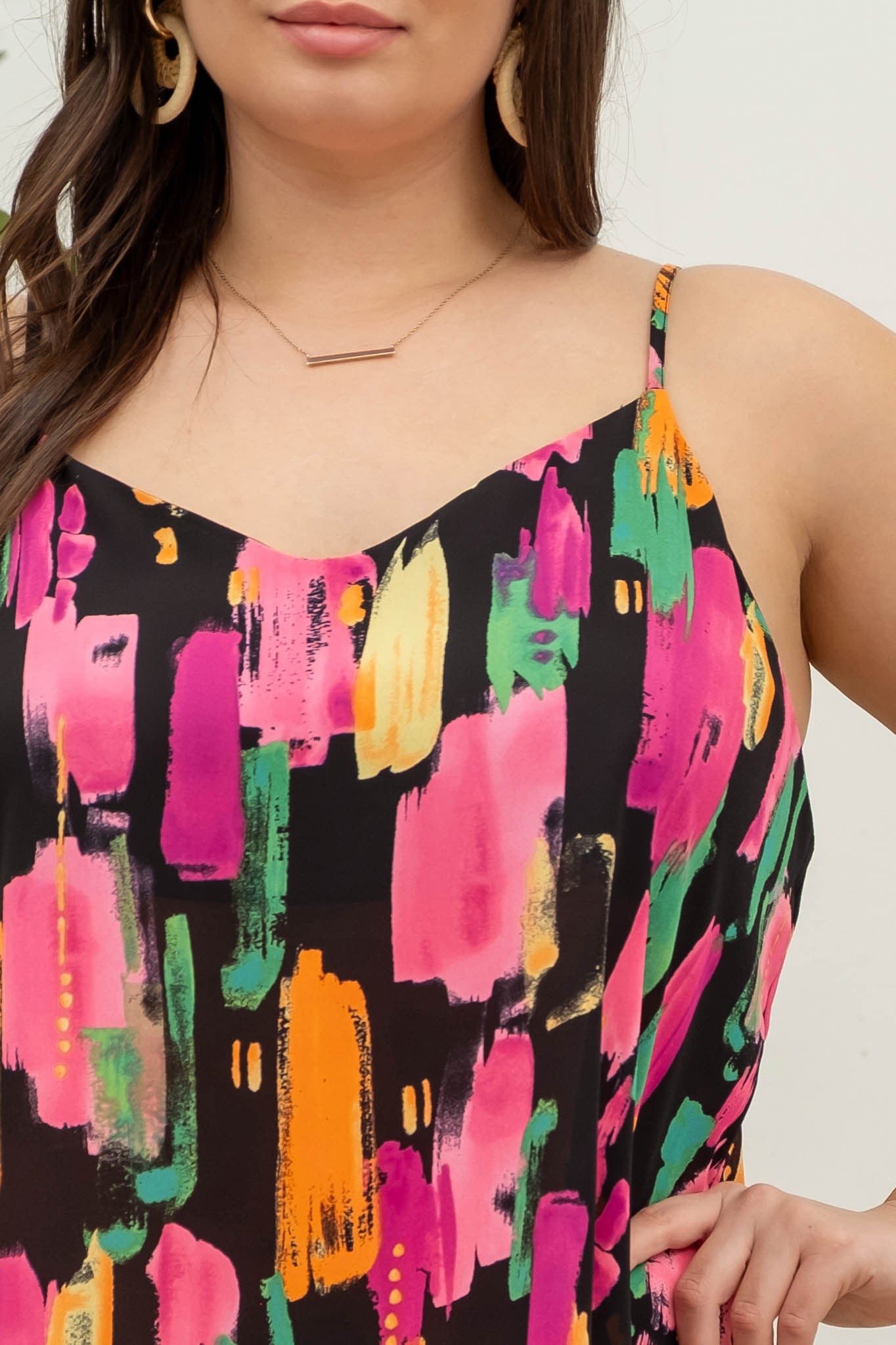 Multicolor Brush Stroke Cami (Plus Size)