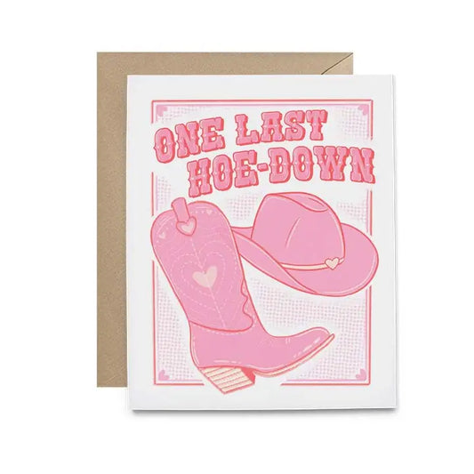 "One Last Hoe-Down" Bachelorette Card