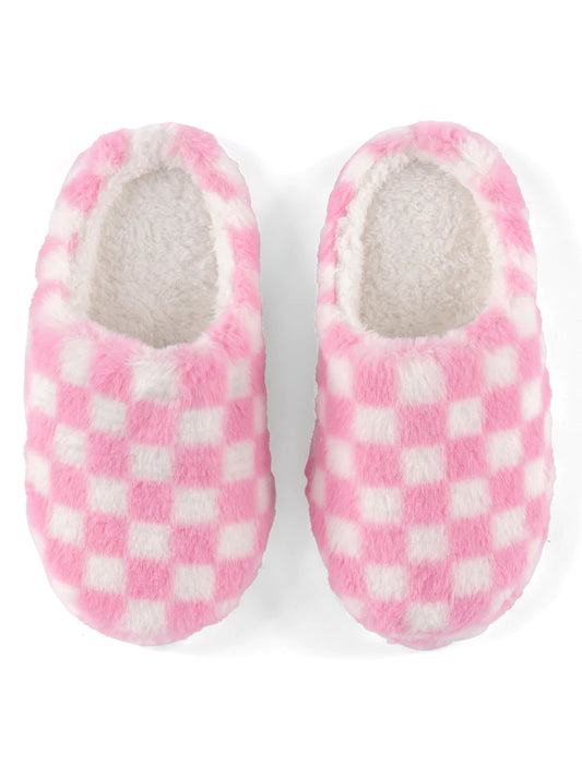 Striker Slippers (Pink Checkers)