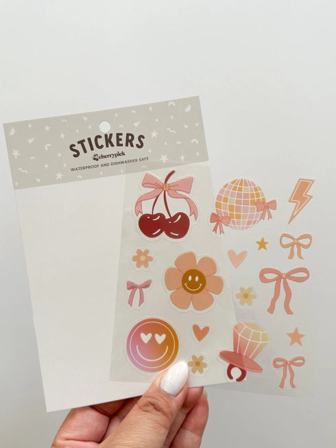 Girlie Pop Waterproof Sticker Sheet