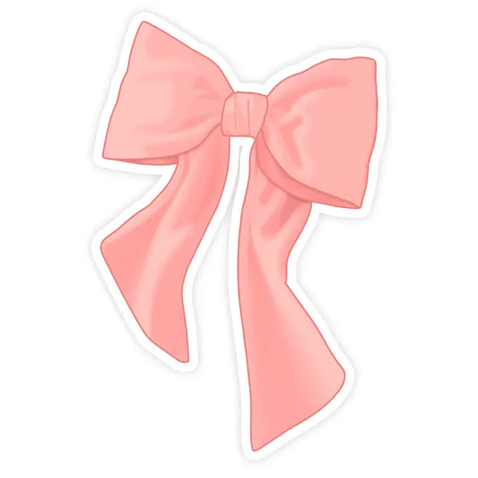 Pink Bow Vinyl Sticker