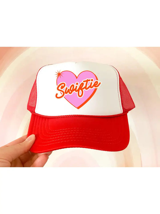 Swiftie Heart Trucker Hat (Red - YOUTH 2 - 12yrs)