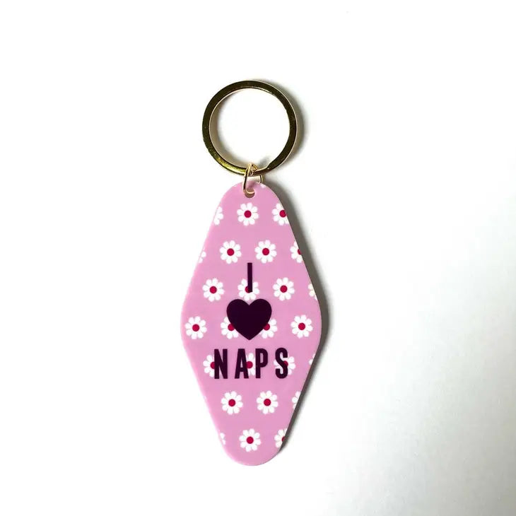 "I Heart Naps" Double Sided Key Tag