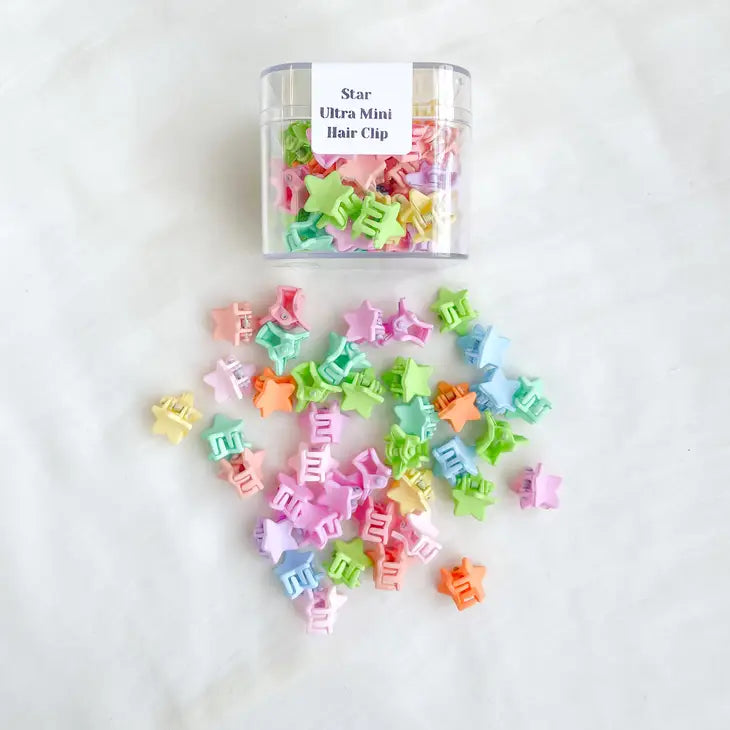 Stars Ultra Mini Hair Clips || Box of 40