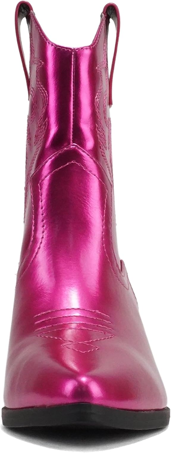 Magenta Metallic Cowboy Boots