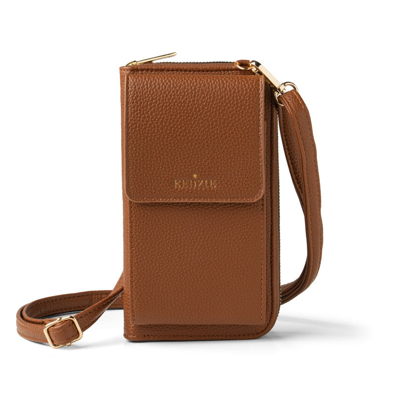 Eclipse Smartphone Crossbody (Chestnut)