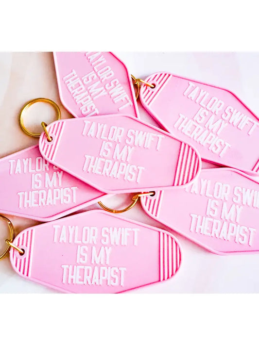 "Taylor Swift is my Therapist" Motel Keychain