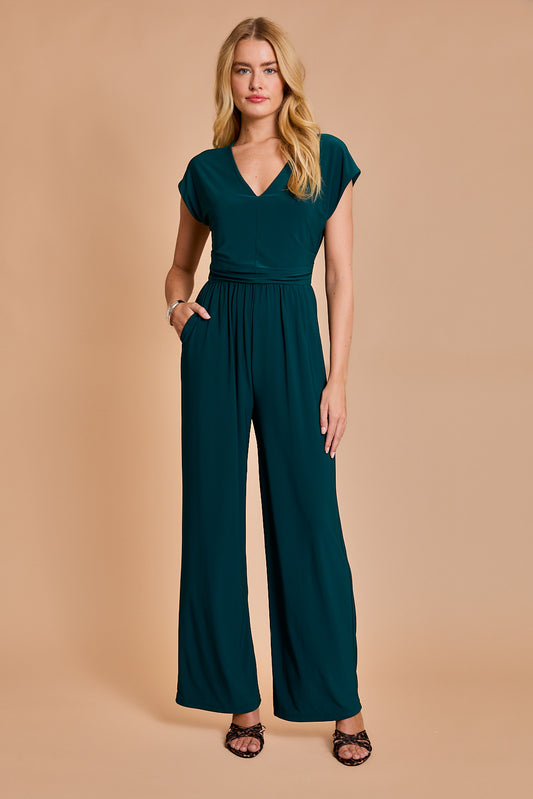 Short Sleeve Jumpsuit (Hunter Green)