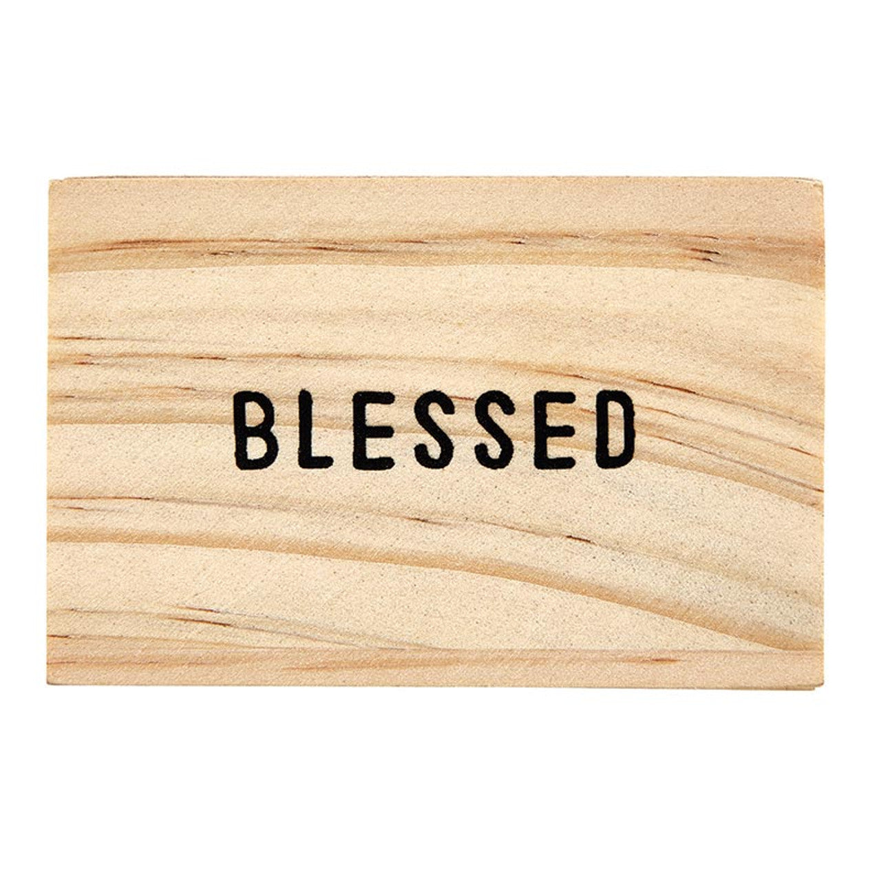 Wooden Gift Box "Blessed" Pendant Link Necklace