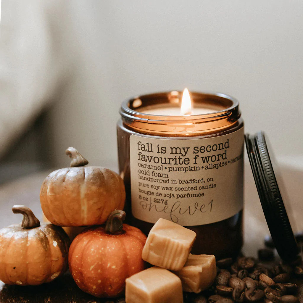 "Fall Is My Second Favorite F Word" 8oz Soy Candle