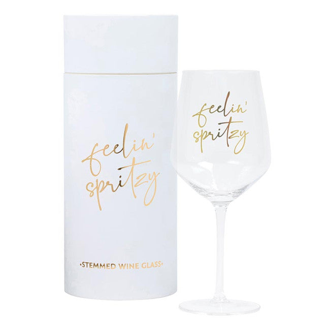 "Feelin' Spritzy" Wine Glass