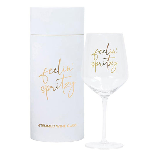 "Feelin' Spritzy" Wine Glass