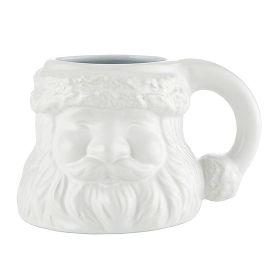 Santa Shaped Ceramic Mug (White)