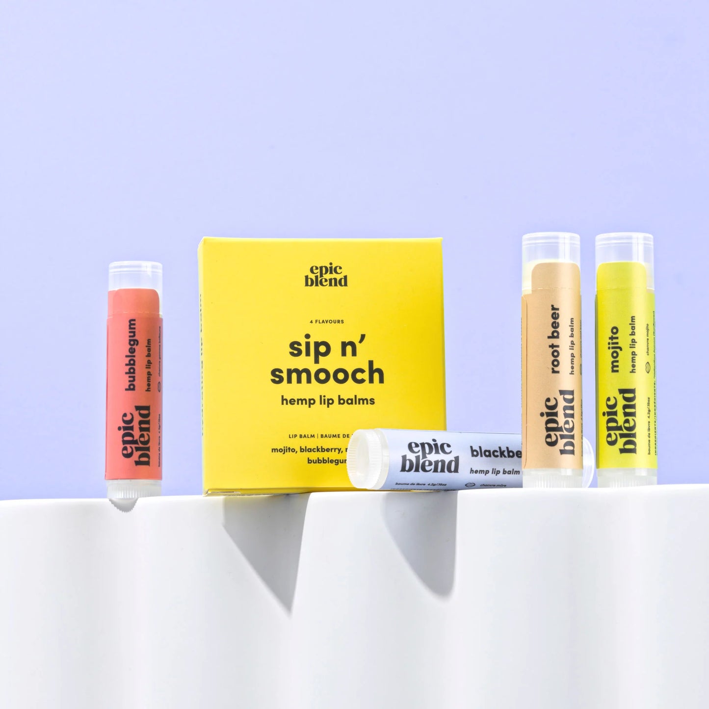 Sip n' Smooch Hemp Lip Balm 4-Pack