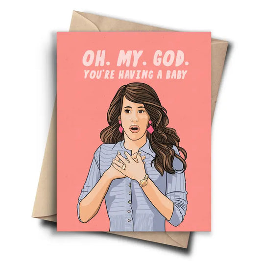 "Oh. My. God. You're Having A Baby" Friends Funny New Baby Card