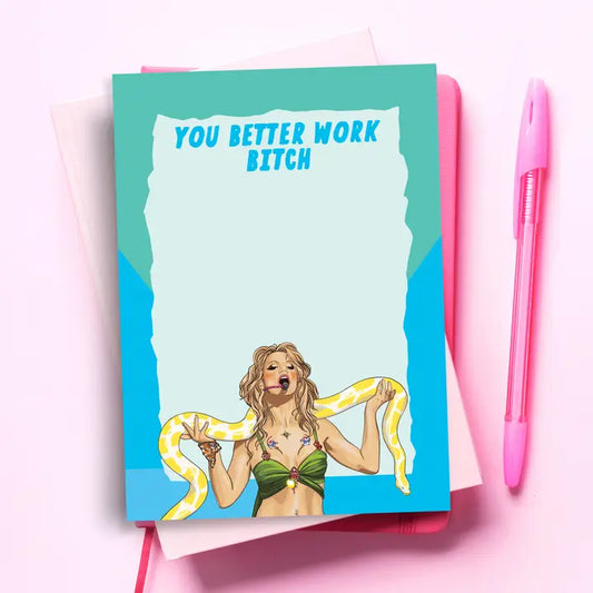 "You Better Work Bitch" Britney Spears Notepad