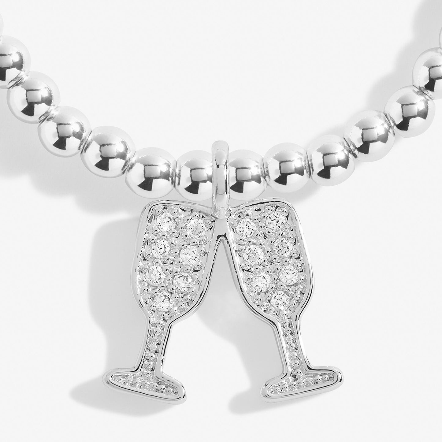 A Little Christmas Cheers Silver Plated Bracelet