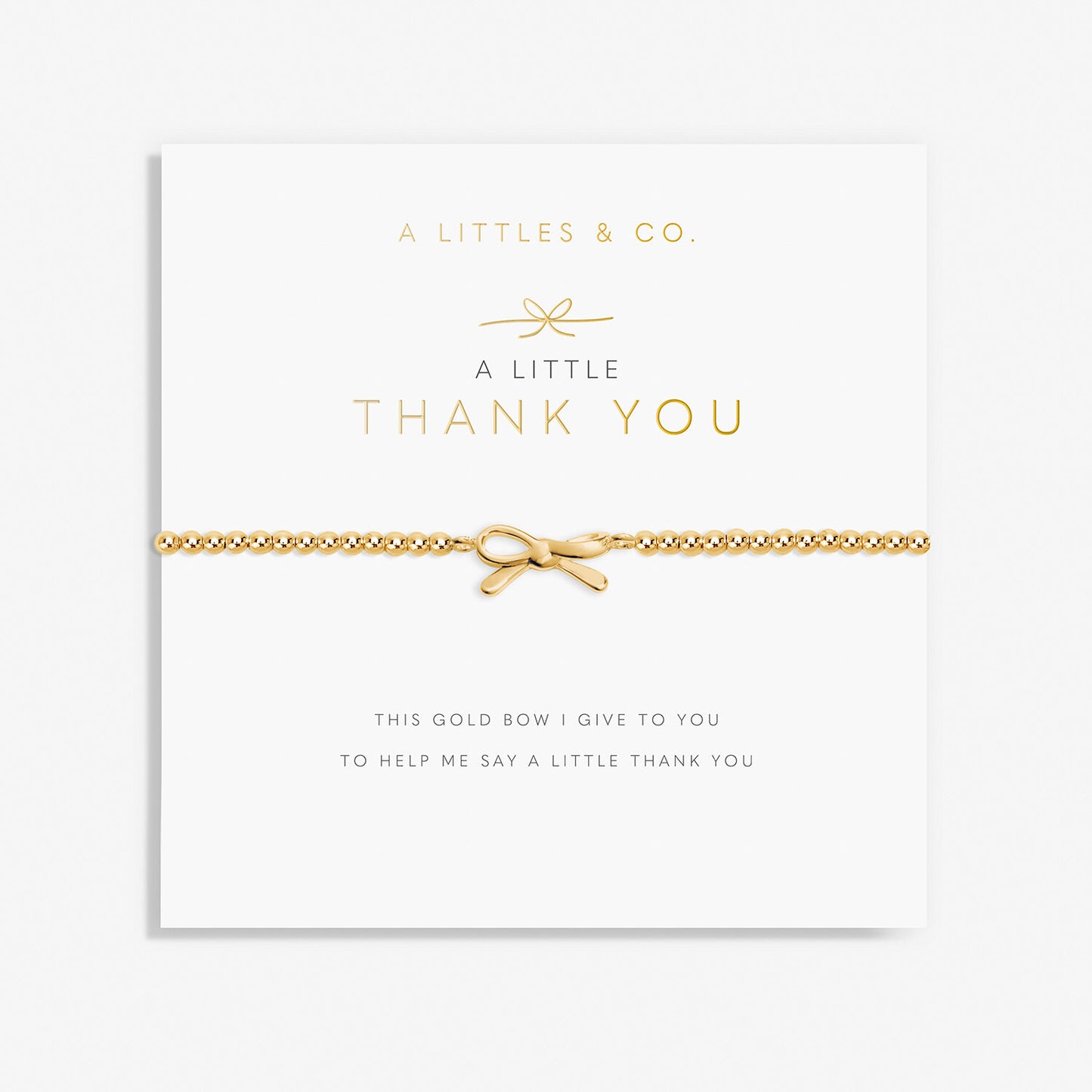 A Little "Thank You" Gold Plated Bracelet