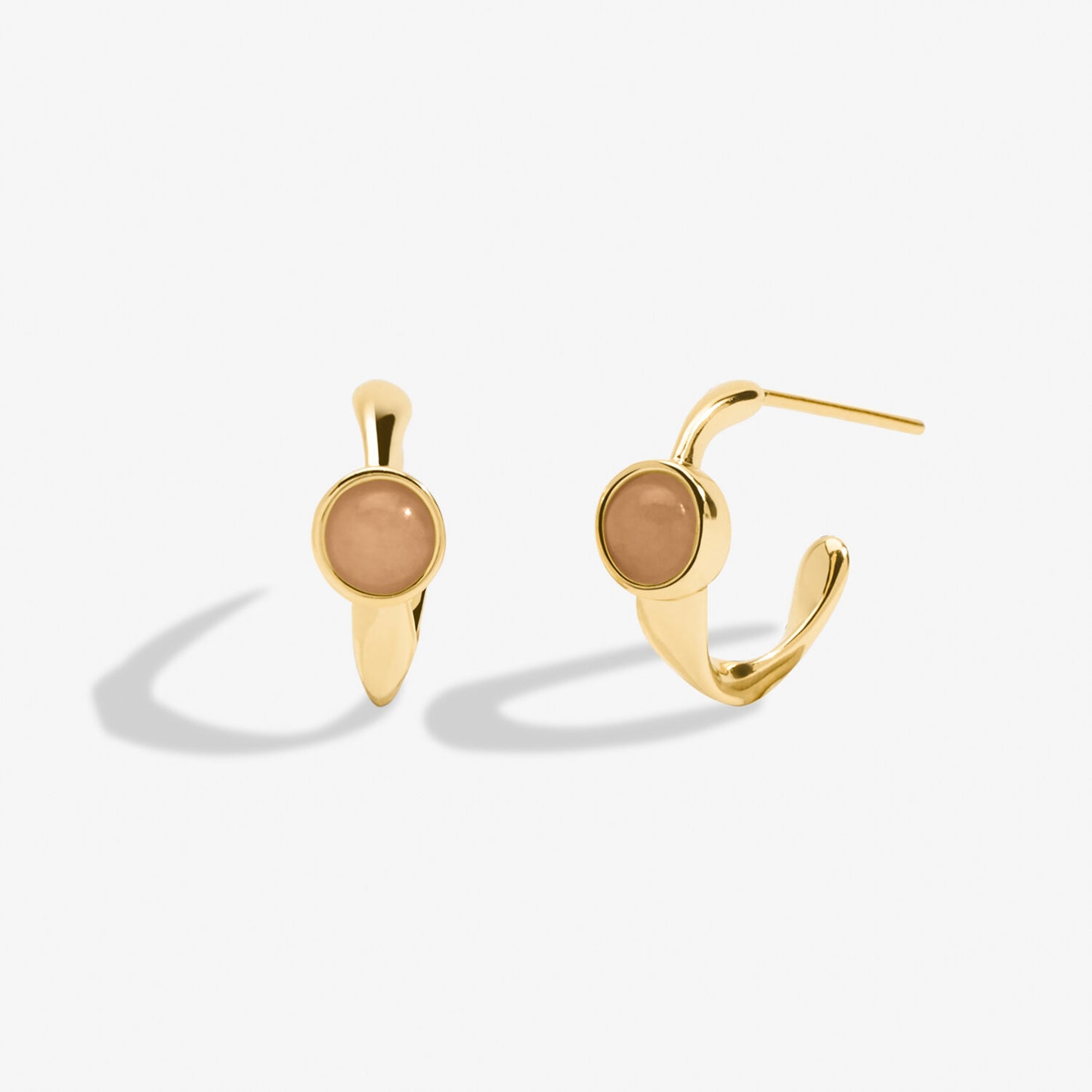 Birthstone Gold Plated Hoop Earrings || November