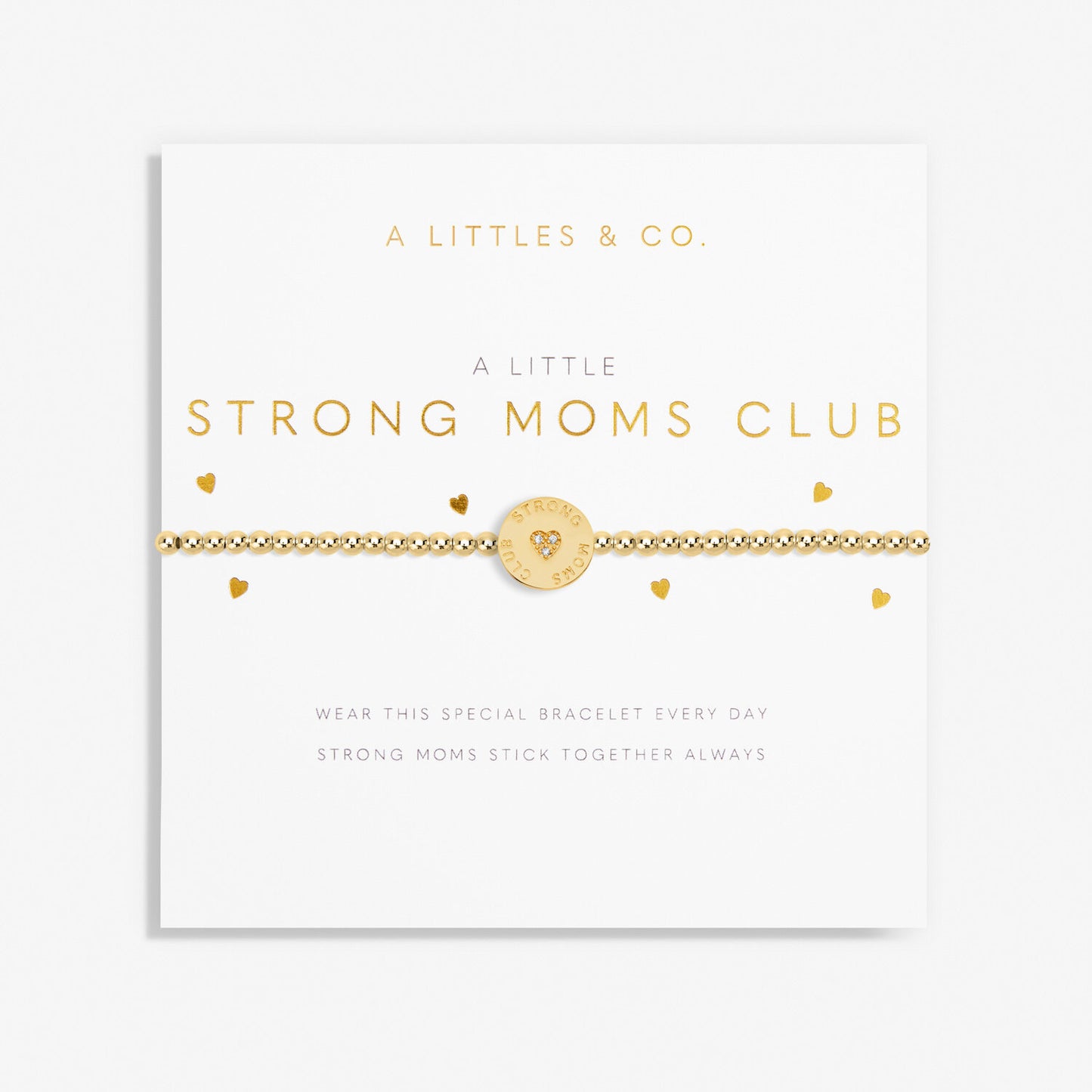 A Little "Strong Moms Club" Gold Plated Bracelet