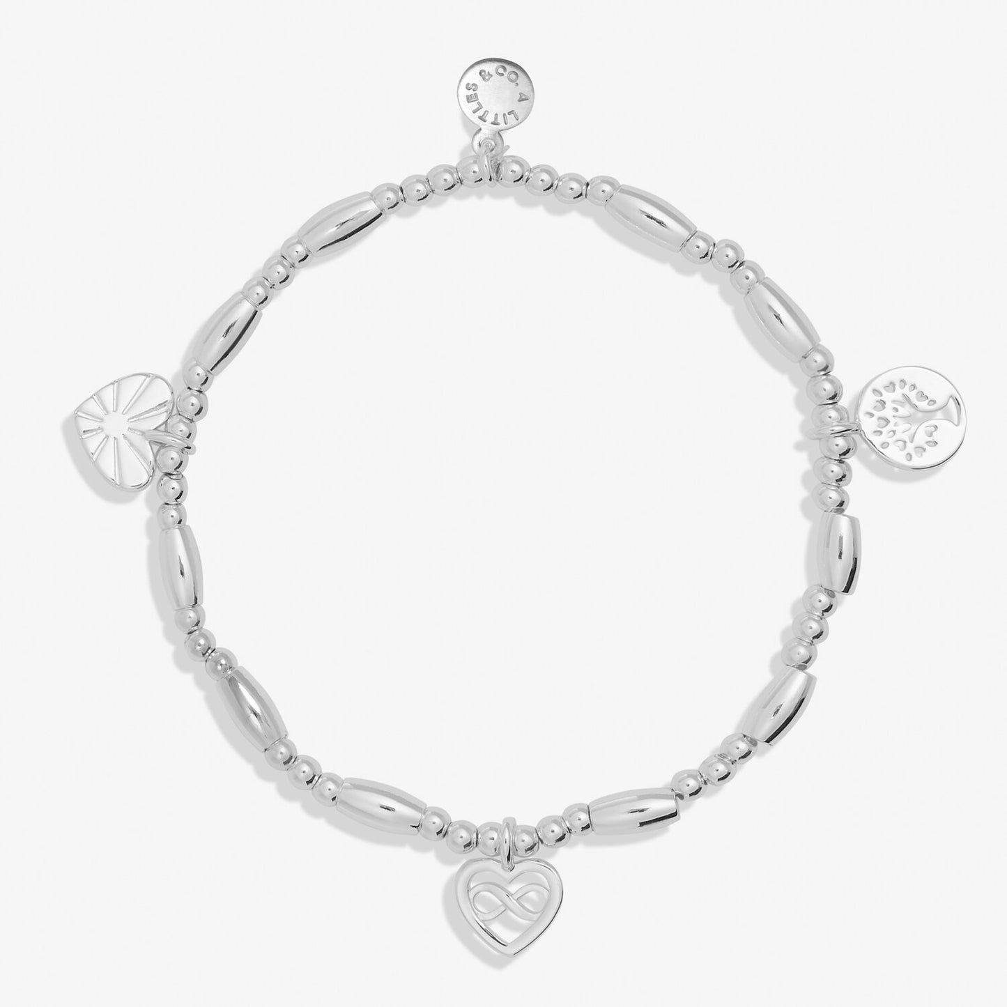 Life's a Charm "Family" Silver Plated Bracelet