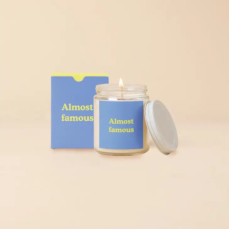 "Almost Famous" 8oz Soy Candle || Palo Santo, Neroli & Sea Salt - In Pursuit Mobile Boutique || Apparel, Accessories & Gifts Saint John, New Brunswick