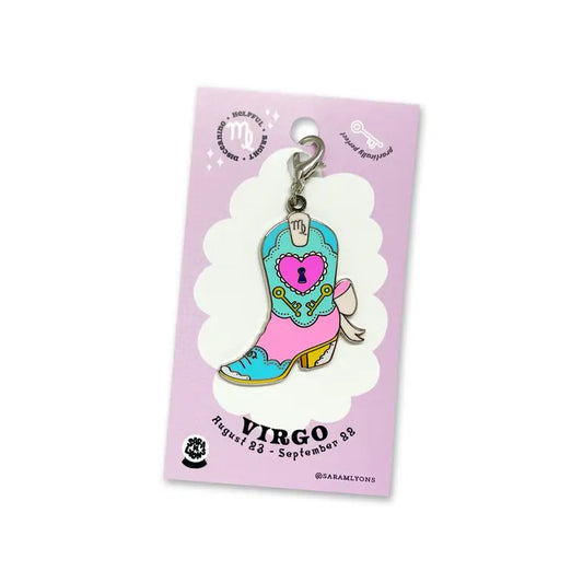 Zodiac Boots Enamel Charm || Virgo