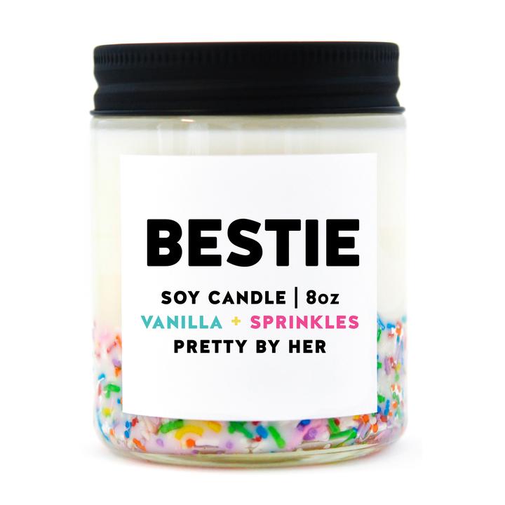 "Bestie" | 8oz Soy Candle - In Pursuit Mobile Boutique || Apparel, Accessories & Gifts Saint John, New Brunswick