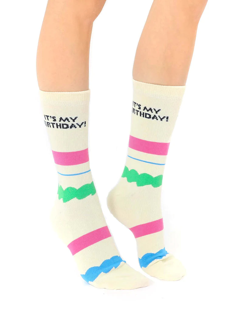 "Happy Birthday" 3D Crew Socks