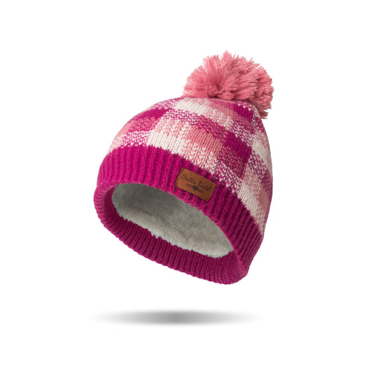 Sweater Weather Pom Hat (Magenta)