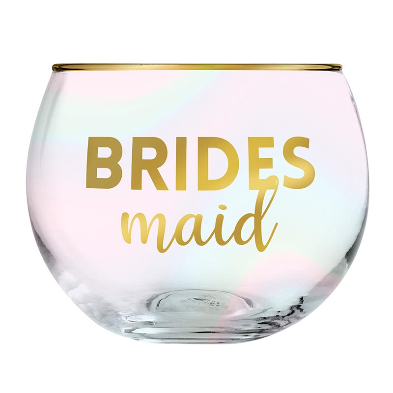 "Bridesmaid" 13oz Roly Poly Glass - In Pursuit Mobile Boutique || Apparel, Accessories & Gifts Saint John, New Brunswick