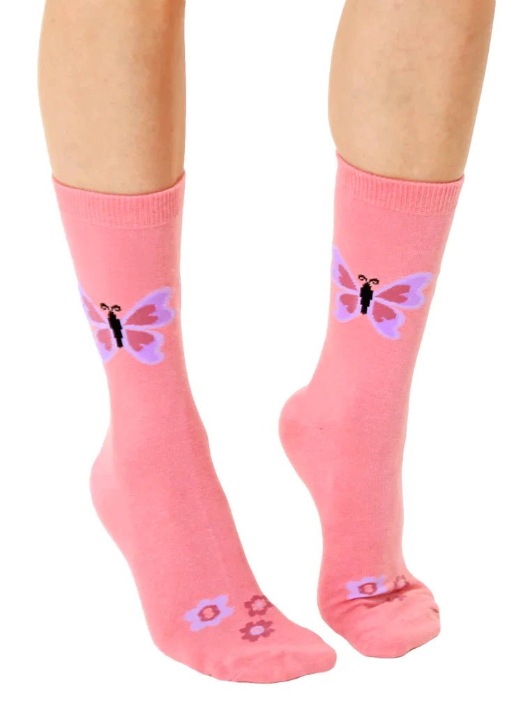 "Butterfly" 3D Crew Socks - In Pursuit Mobile Boutique || Apparel, Accessories & Gifts Saint John, New Brunswick