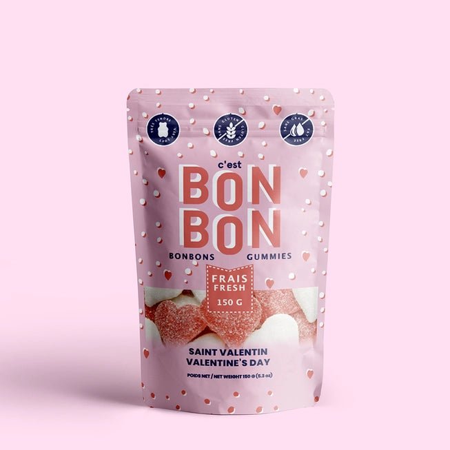 *Canadian Brand* | C'est Bon Bon || Valentine's Day Gummy Candy Mix 150g - In Pursuit Mobile Boutique || Apparel, Accessories & Gifts Saint John, New Brunswick