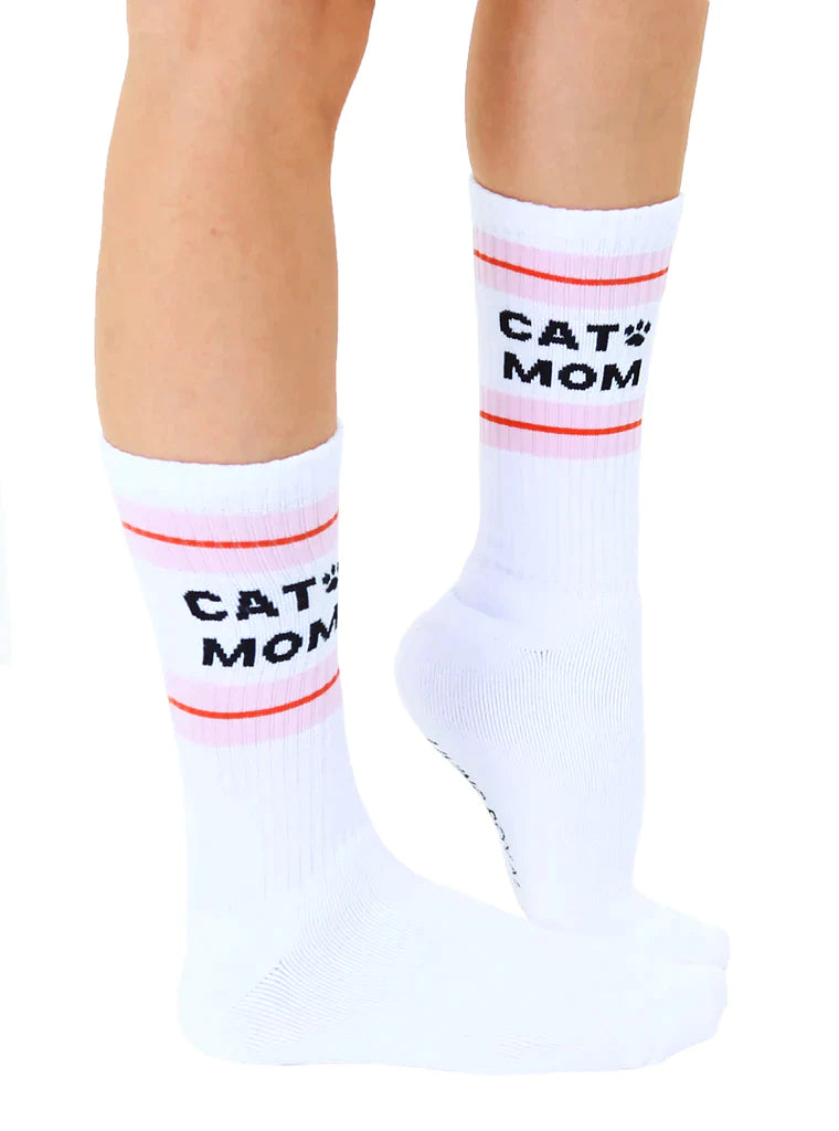 "Cat Mom" Unisex Classic Crew Socks