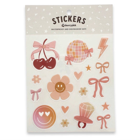 Girlie Pop Waterproof Sticker Sheet