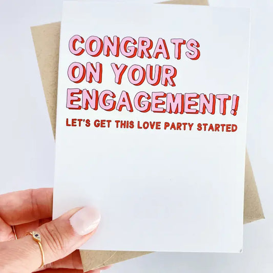 "Congrats On Your Engagement" Inclusive Wedding Greeting Card