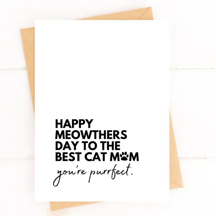 "Happy Meowthers Day to the Best Cat Mom" Cat Mother's Day Card - In Pursuit Mobile Boutique || Apparel, Accessories & Gifts Saint John, New Brunswick