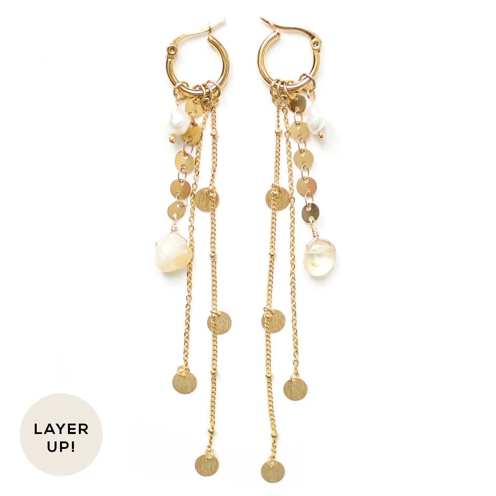 HONEY | LONG MULTI-STRAND GOLD EARRINGS