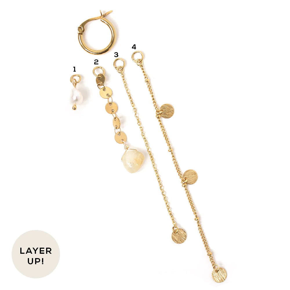 HONEY | LONG MULTI-STRAND GOLD EARRINGS