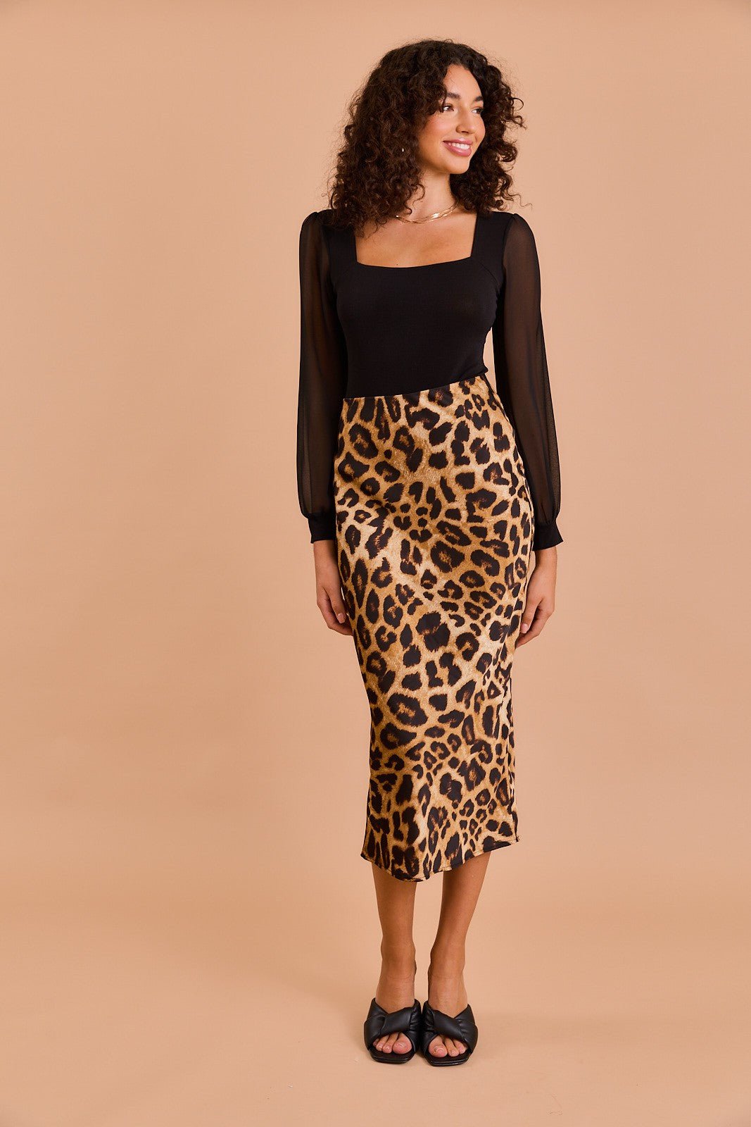 Leopard Print Midi Skirt - In Pursuit Mobile Boutique || Apparel, Accessories & Gifts Saint John, New Brunswick