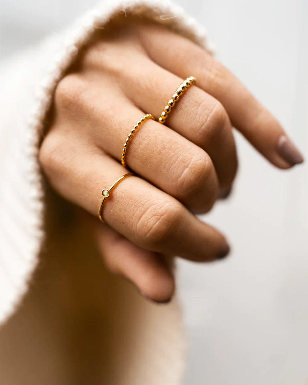 PERLU | GOLD VERMEIL BEADED RING