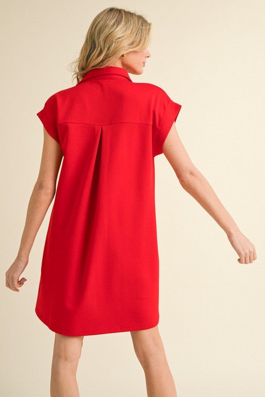 Short Sleeve Collared Pocket Dress - In Pursuit Mobile Boutique || Apparel, Accessories & Gifts Saint John, New Brunswick